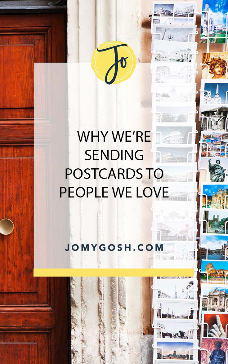Love sending mail? Here's why postcards are perfect. #miiltaryfamily #happymail #jomygosh #send #carepackage #carepackages #postcard #writing #letters 